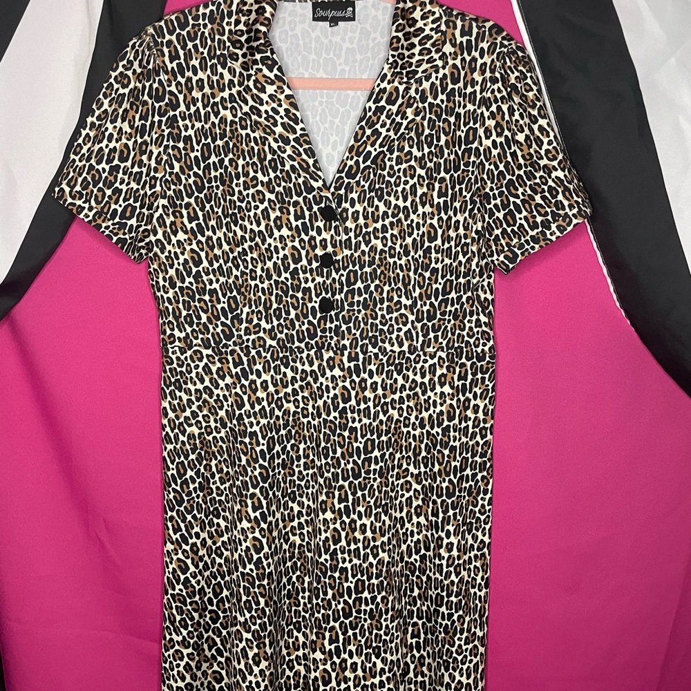 Sourpuss Leopard Print Rosie Dress
